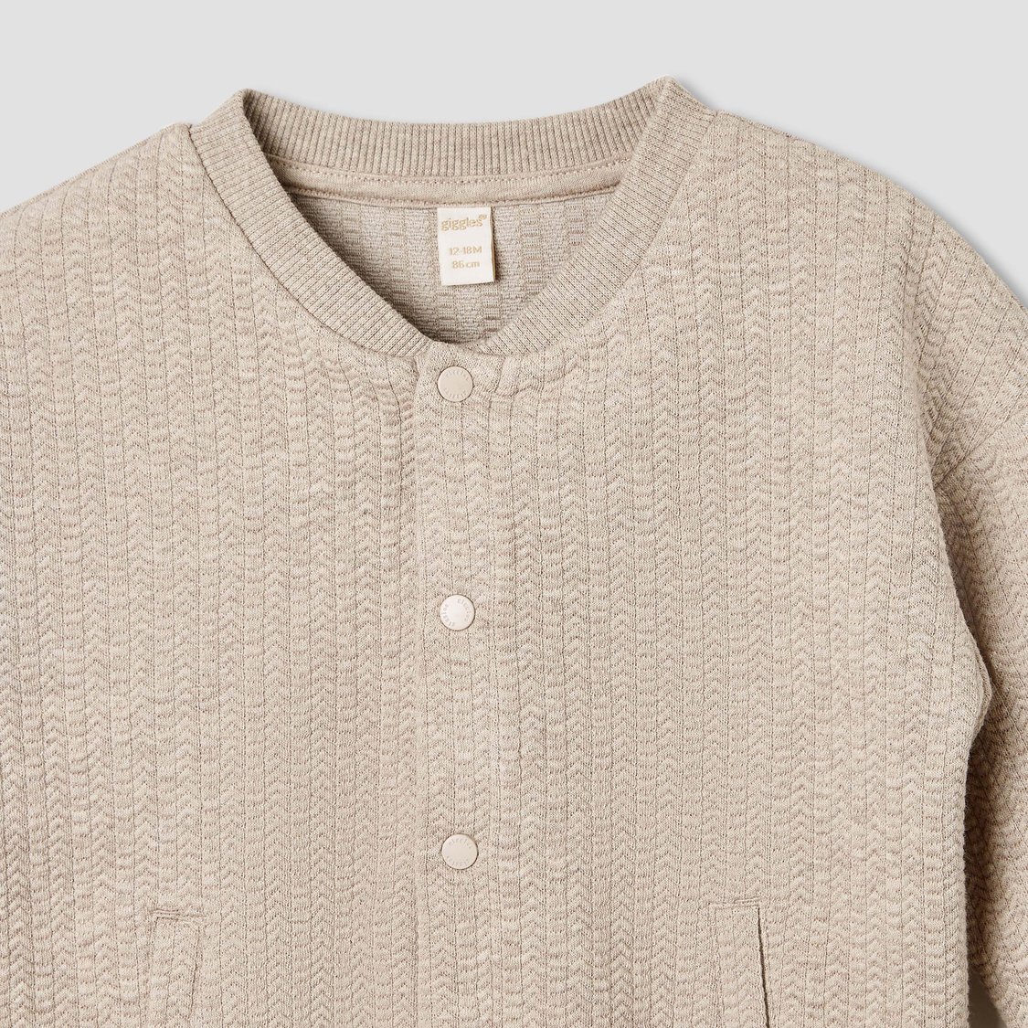 Giggles Textured Button Through Jacket and Jogger Set