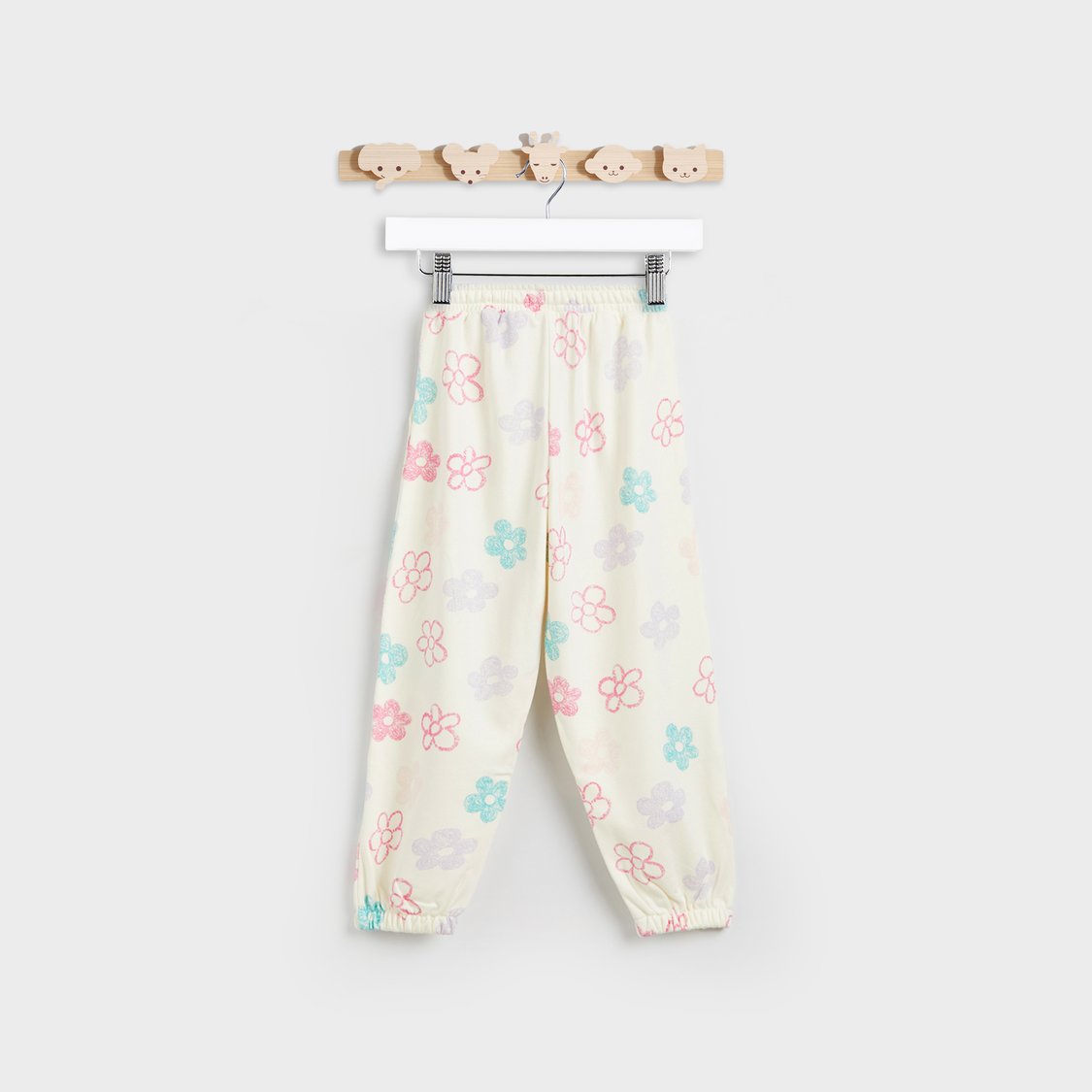 Juniors Floral Print Joggers with Pockets