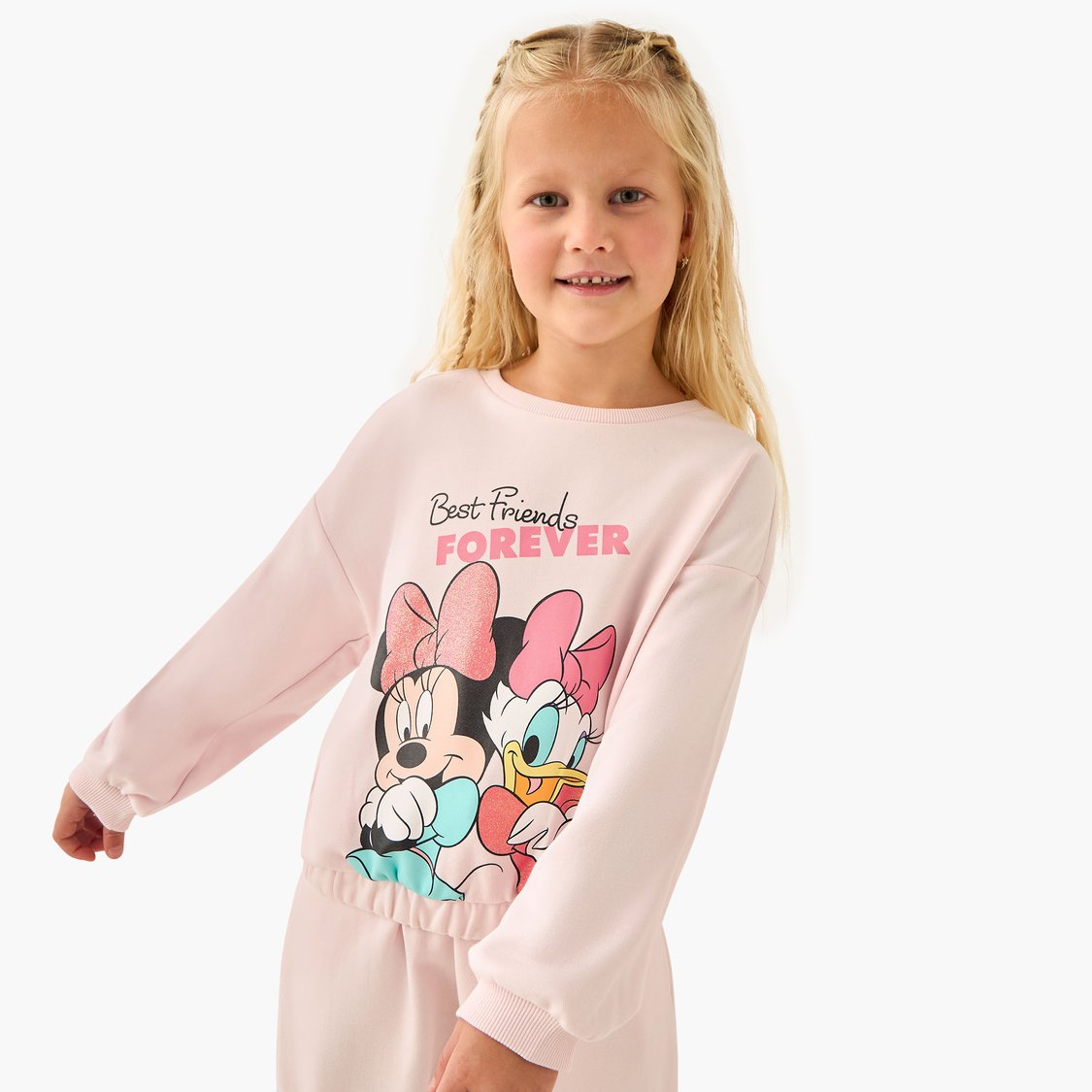 Minnie Mouse Print Sweatshirt and Joggers Set