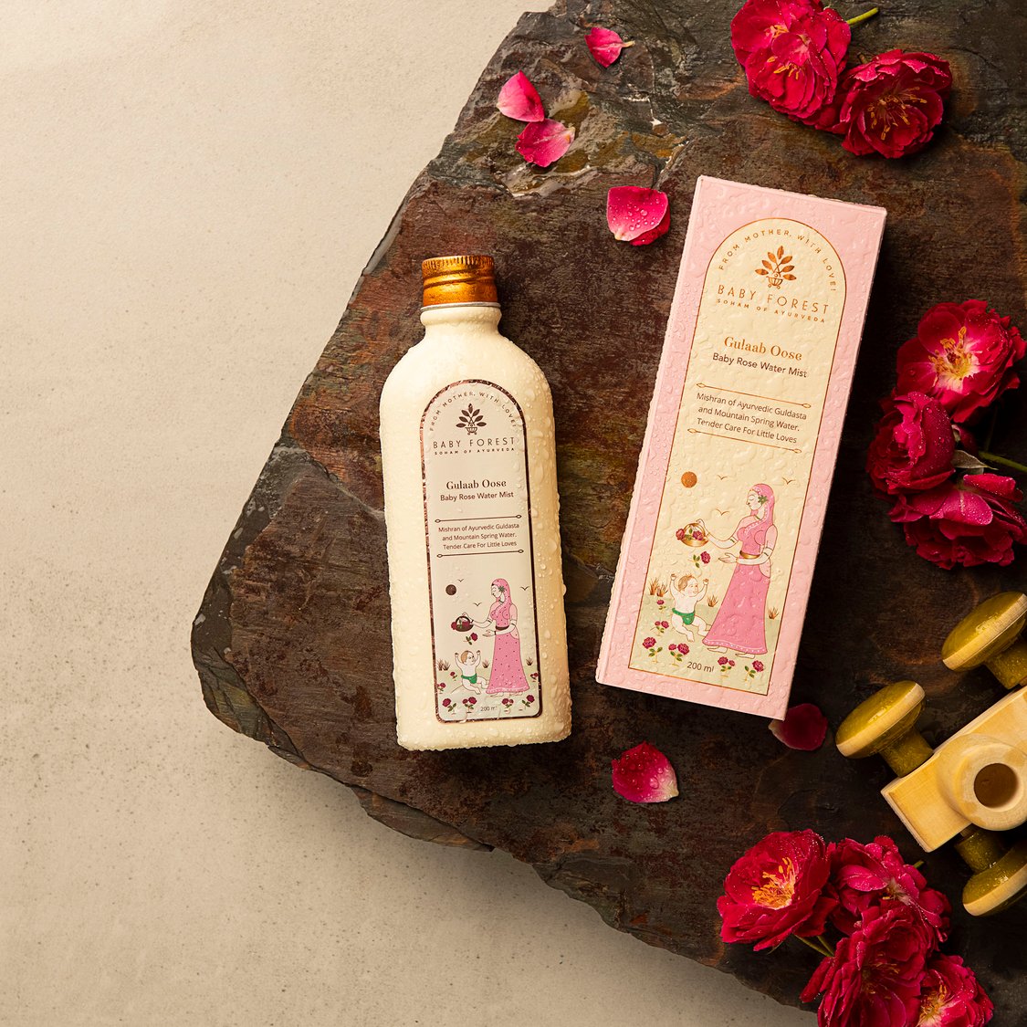 Baby Forest Gulaab Oose Baby Rose Water Mist - 200 ml