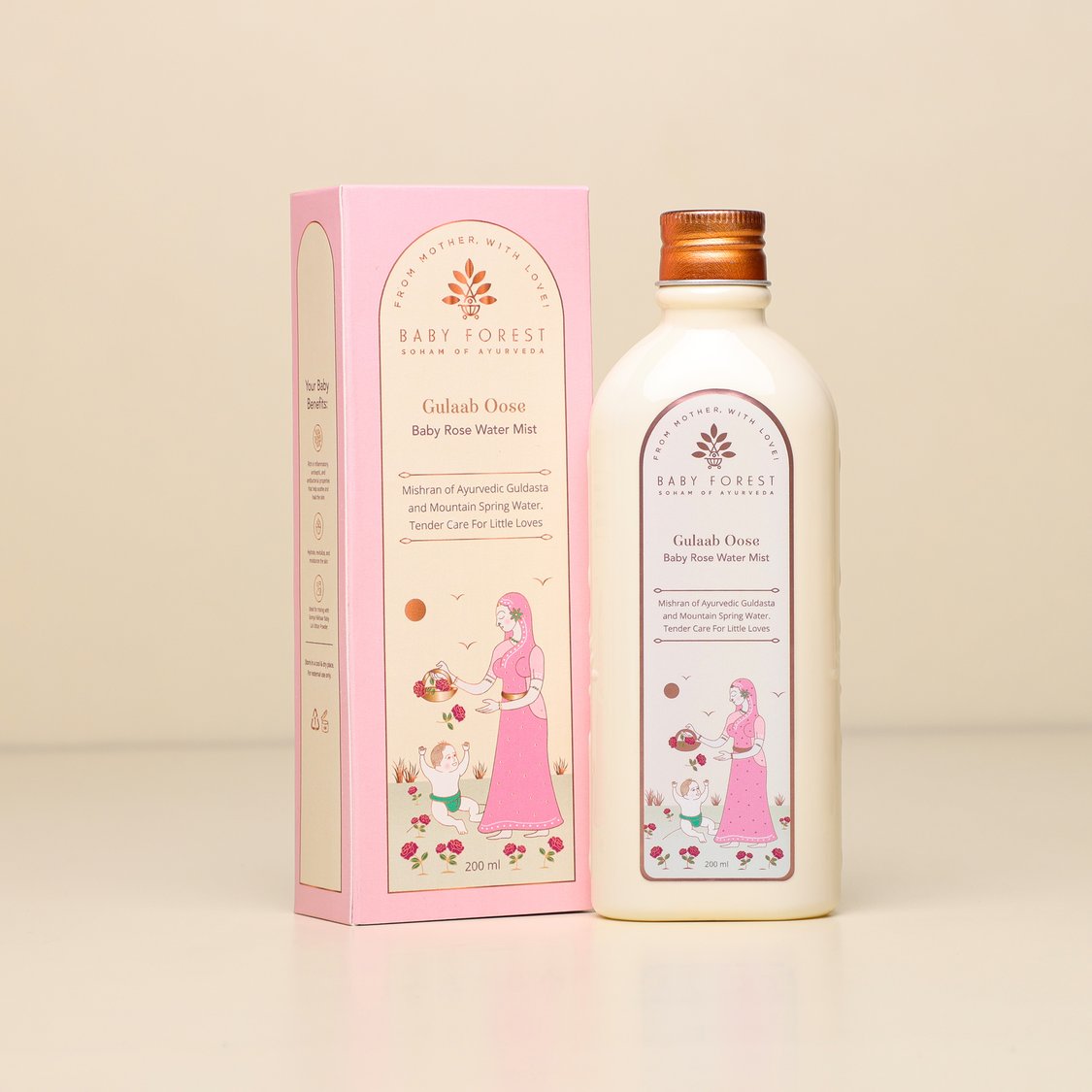 Baby Forest Gulaab Oose Baby Rose Water Mist - 200 ml