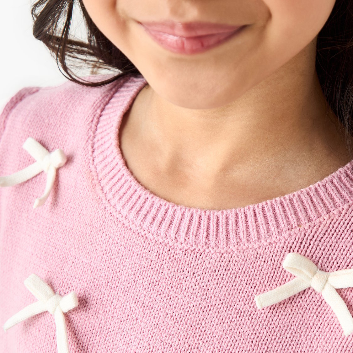 Juniors Bow Accent Peplum Top