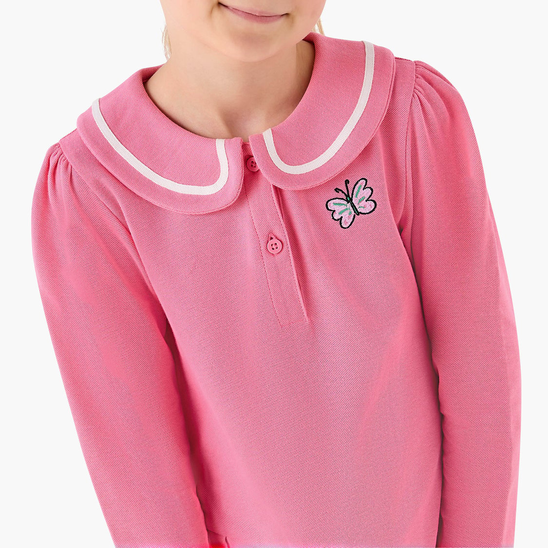 Juniors Knit Peter Pan Collar Drop Waist Dress