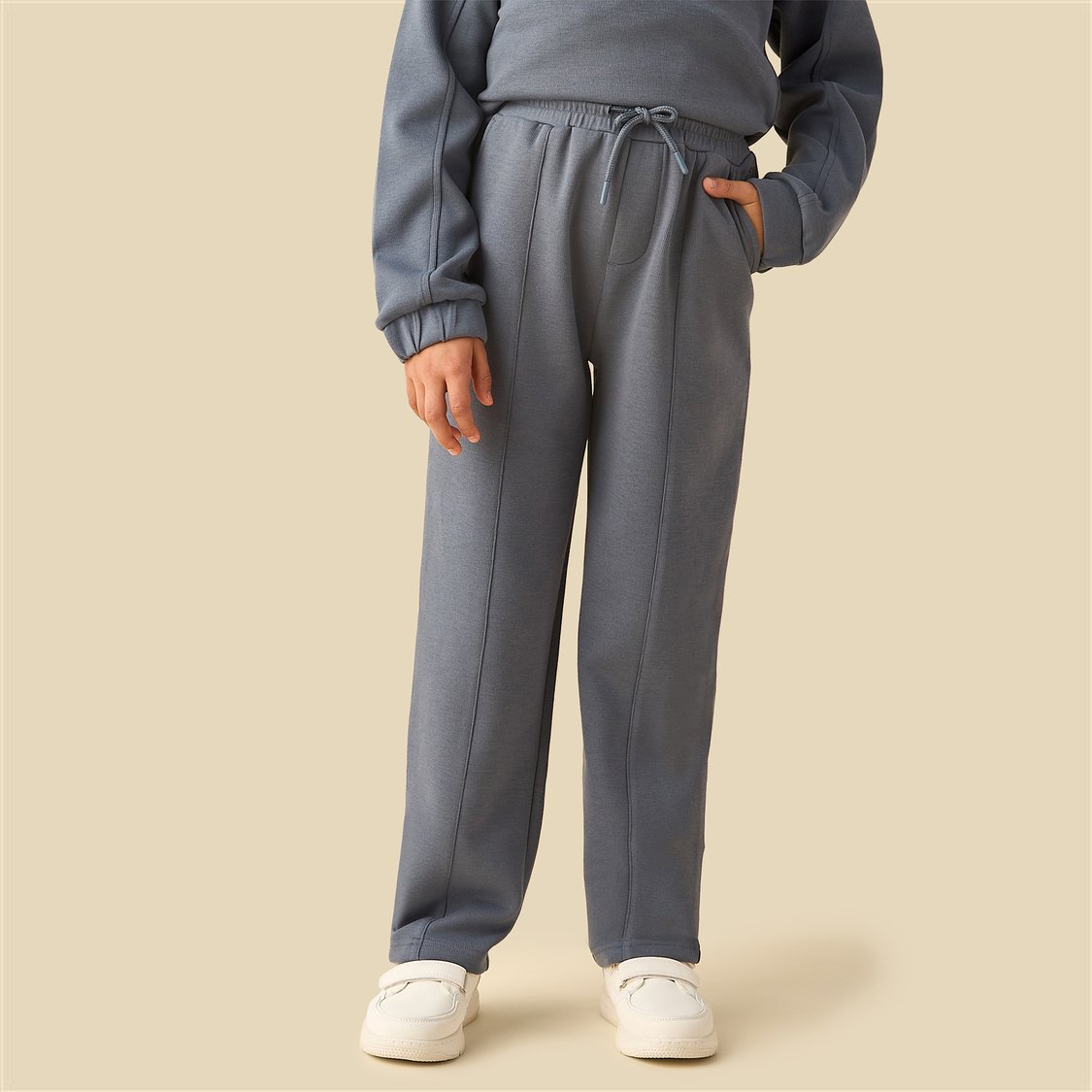 High Neck Sweatshirt and Track Pants Set