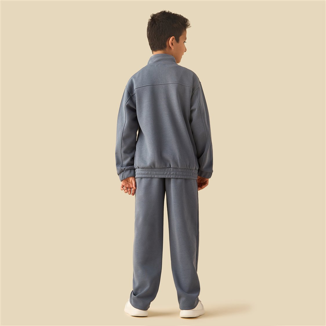 High Neck Sweatshirt and Track Pants Set