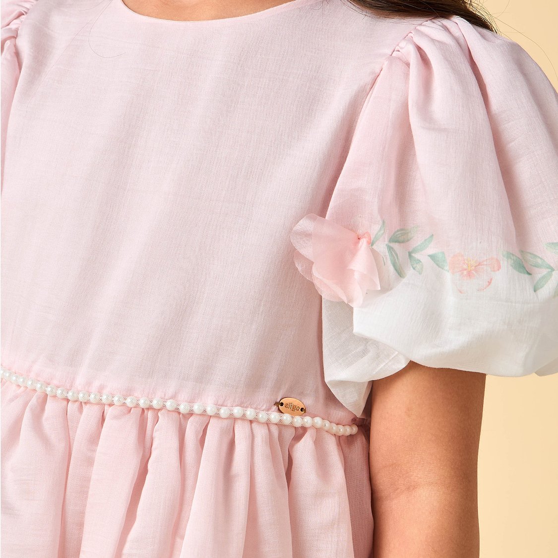 Floral Applique A-line Dress