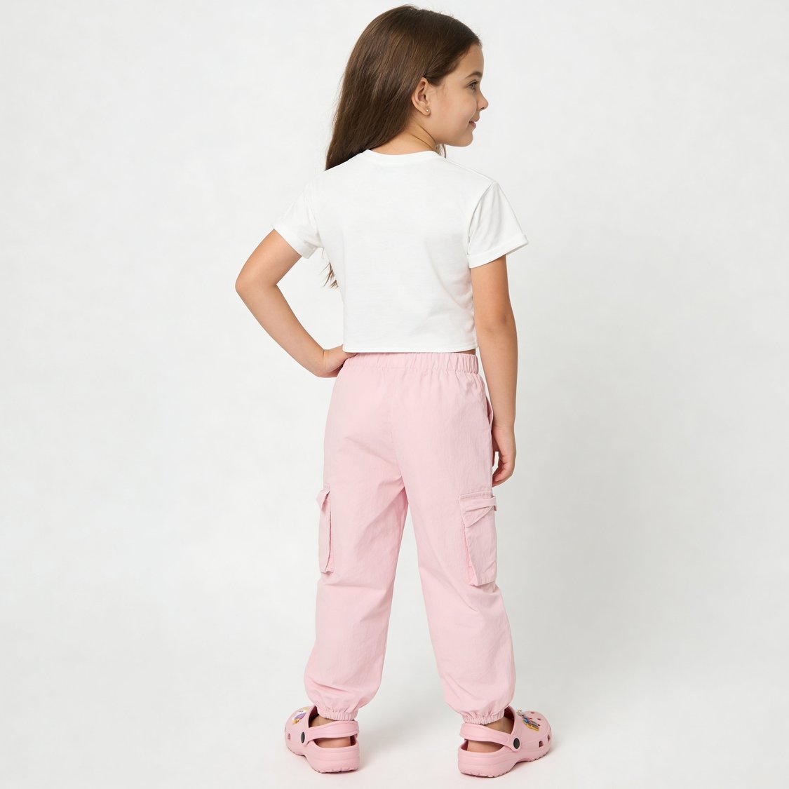 Juniors Heart Embroidered T-shirt and Joggers Set