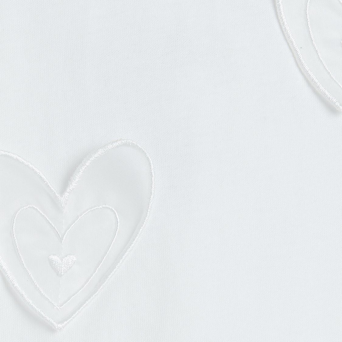 Juniors Heart Embroidered T-shirt and Joggers Set