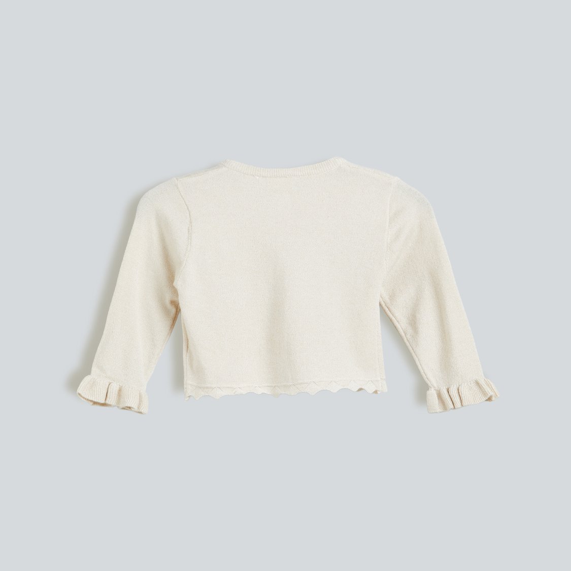 Juniors Metallic Knit Cardigan