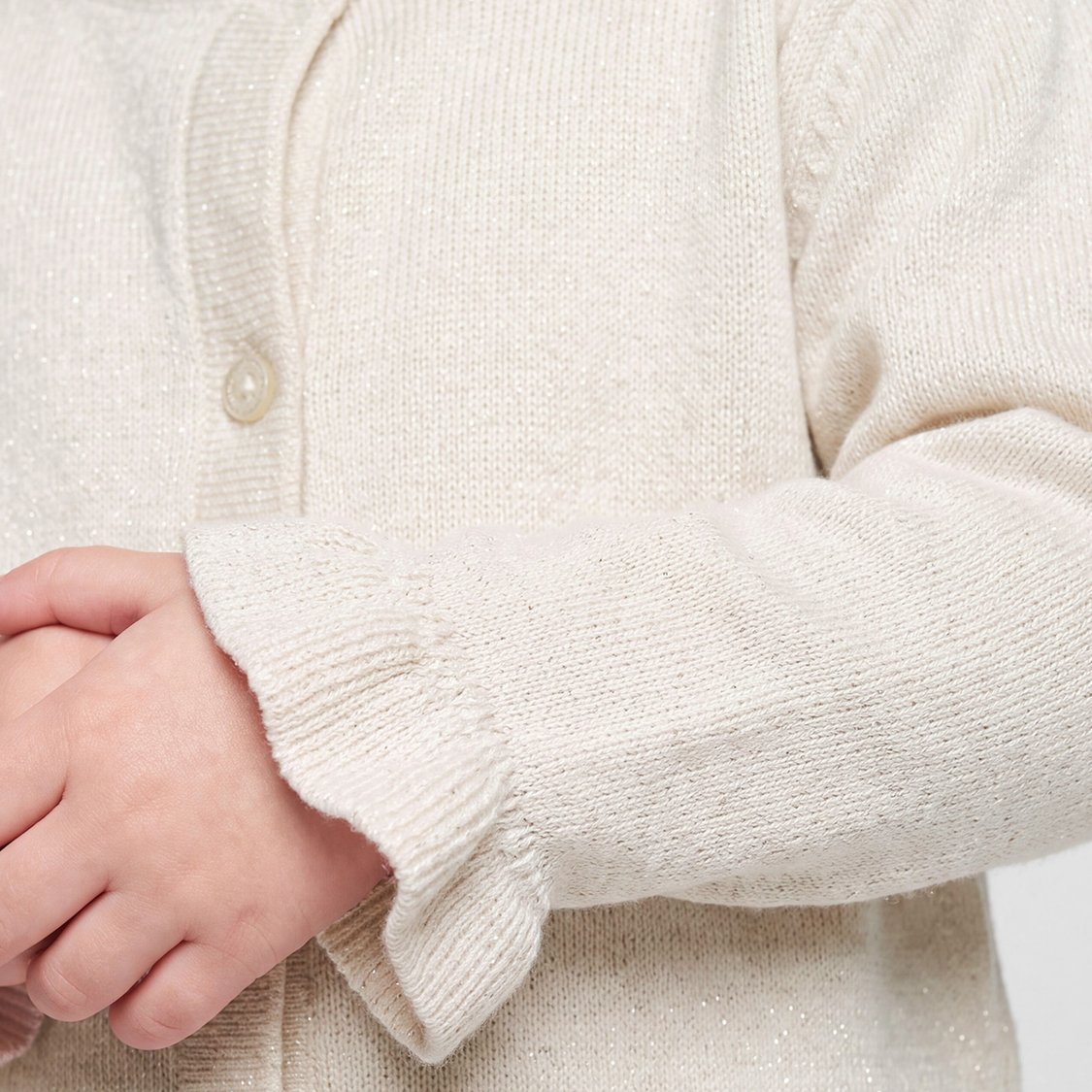 Juniors Metallic Knit Cardigan