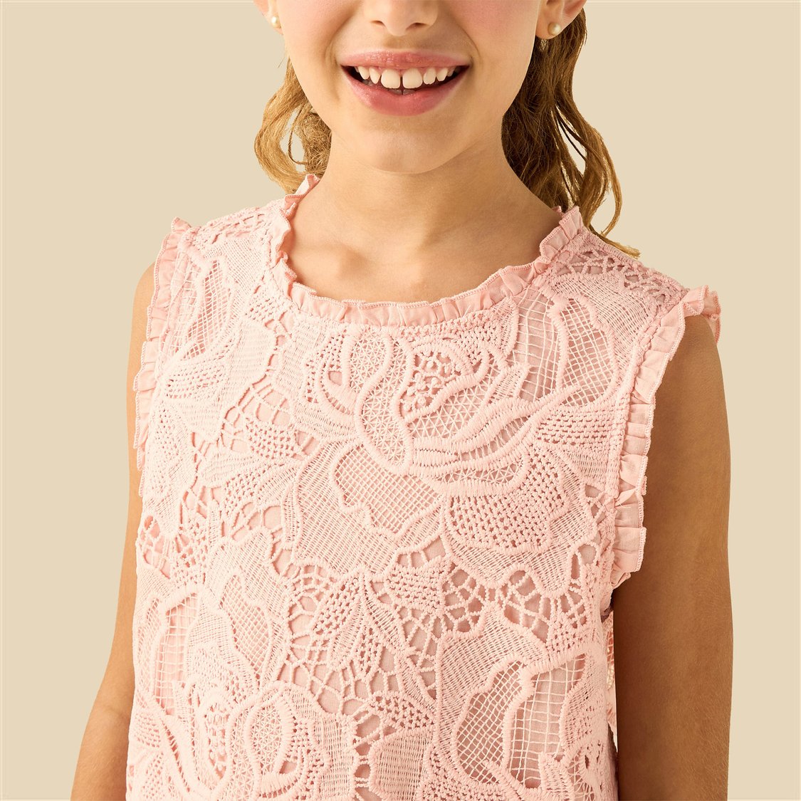 Lace Detail Top and Pants Set