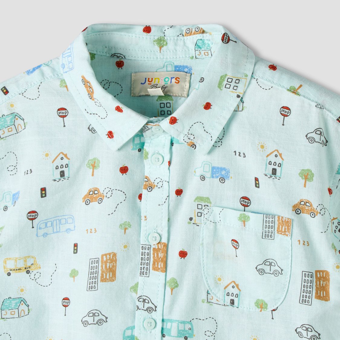 Juniors Graphic Print Shirt and Shorts Set