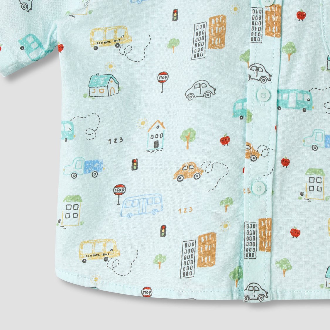 Juniors Graphic Print Shirt and Shorts Set