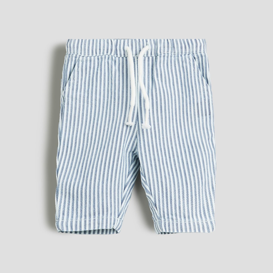 Juniors Striped Shirt and Pants Set with Pockets
