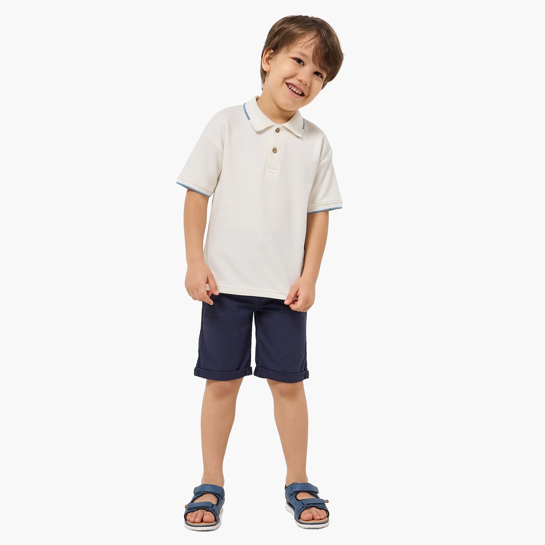 Juniors Textured Polo T-shirt