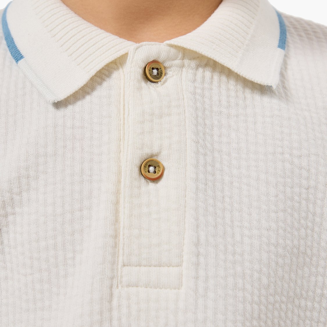 Juniors Textured Polo T-shirt