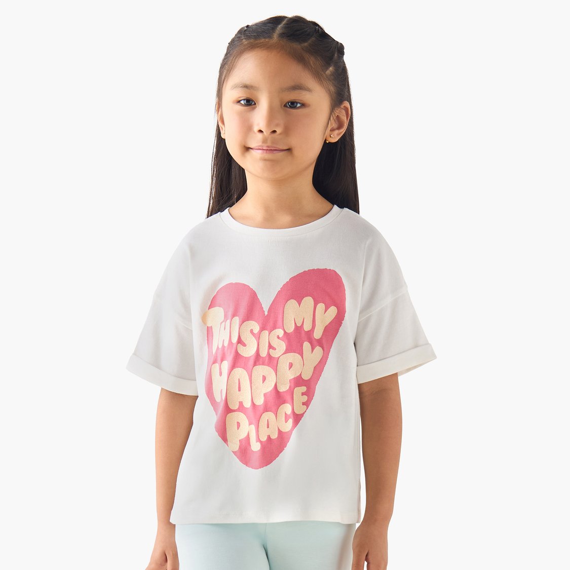 Juniors Slogan Print T-shirt
