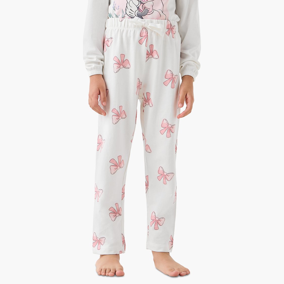 Juniors Minnie Mouse Print Pyjama Set with Eye Mask