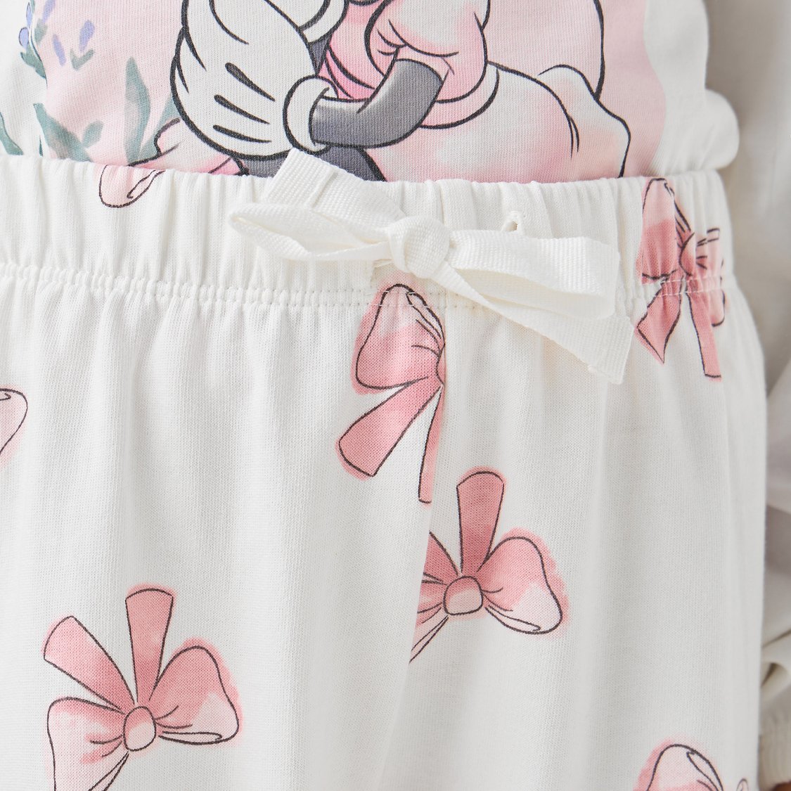 Juniors Minnie Mouse Print Pyjama Set with Eye Mask