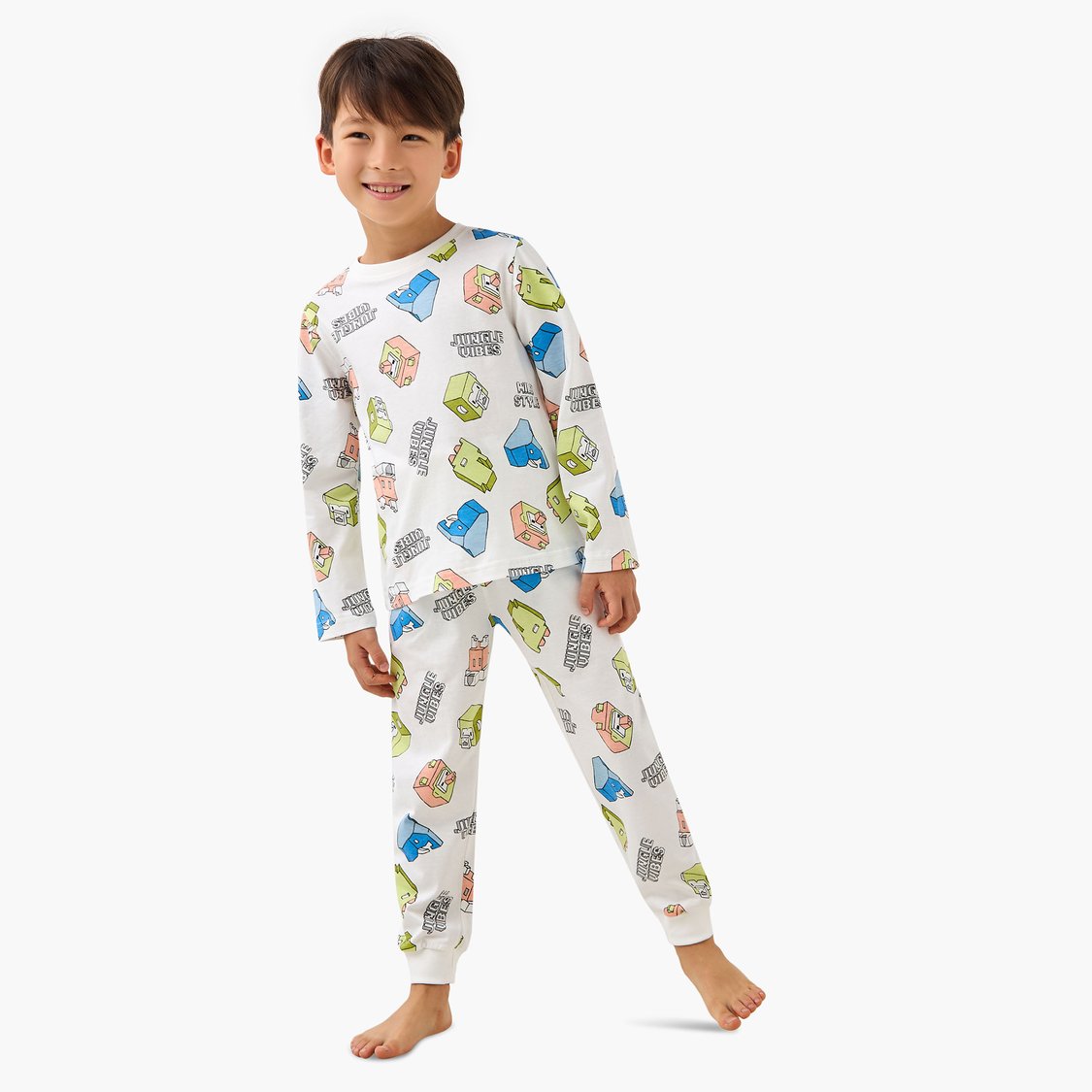 Juniors Graphic Print T-shirt and Pyjama Set