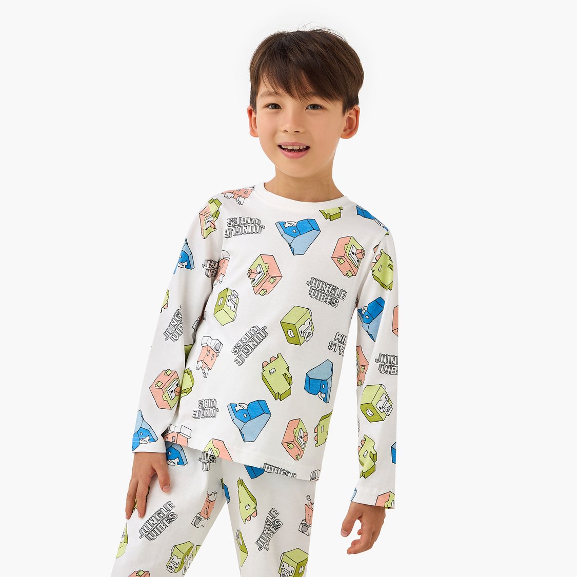 Juniors Graphic Print T-shirt and Pyjama Set