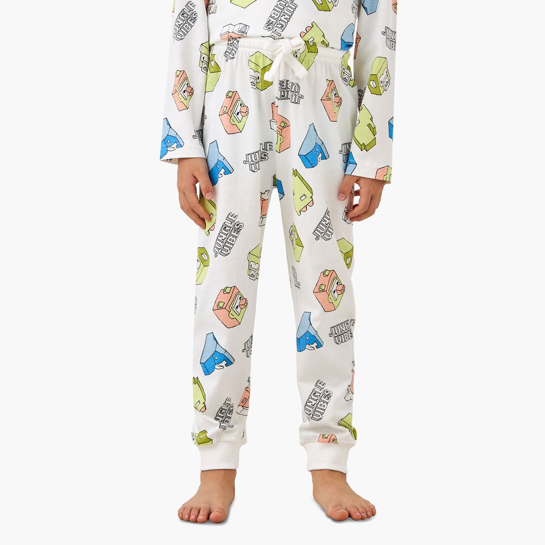 Juniors Graphic Print T-shirt and Pyjama Set