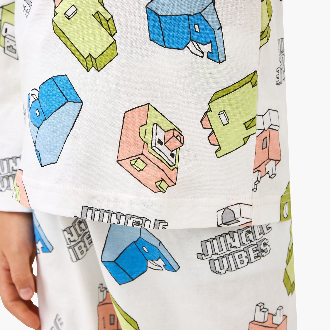 Juniors Graphic Print T-shirt and Pyjama Set