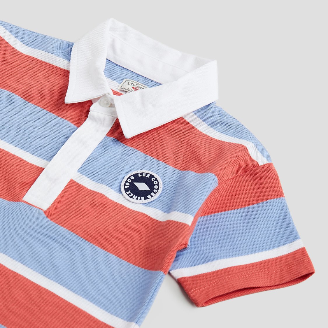 Juniors Striped Polo T-shirt