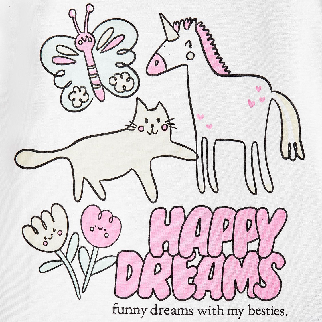 Juniors Printed T-shirt and Pyjama Set