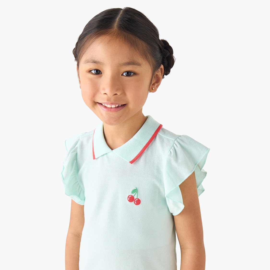 Juniors Ruffle Collared Top