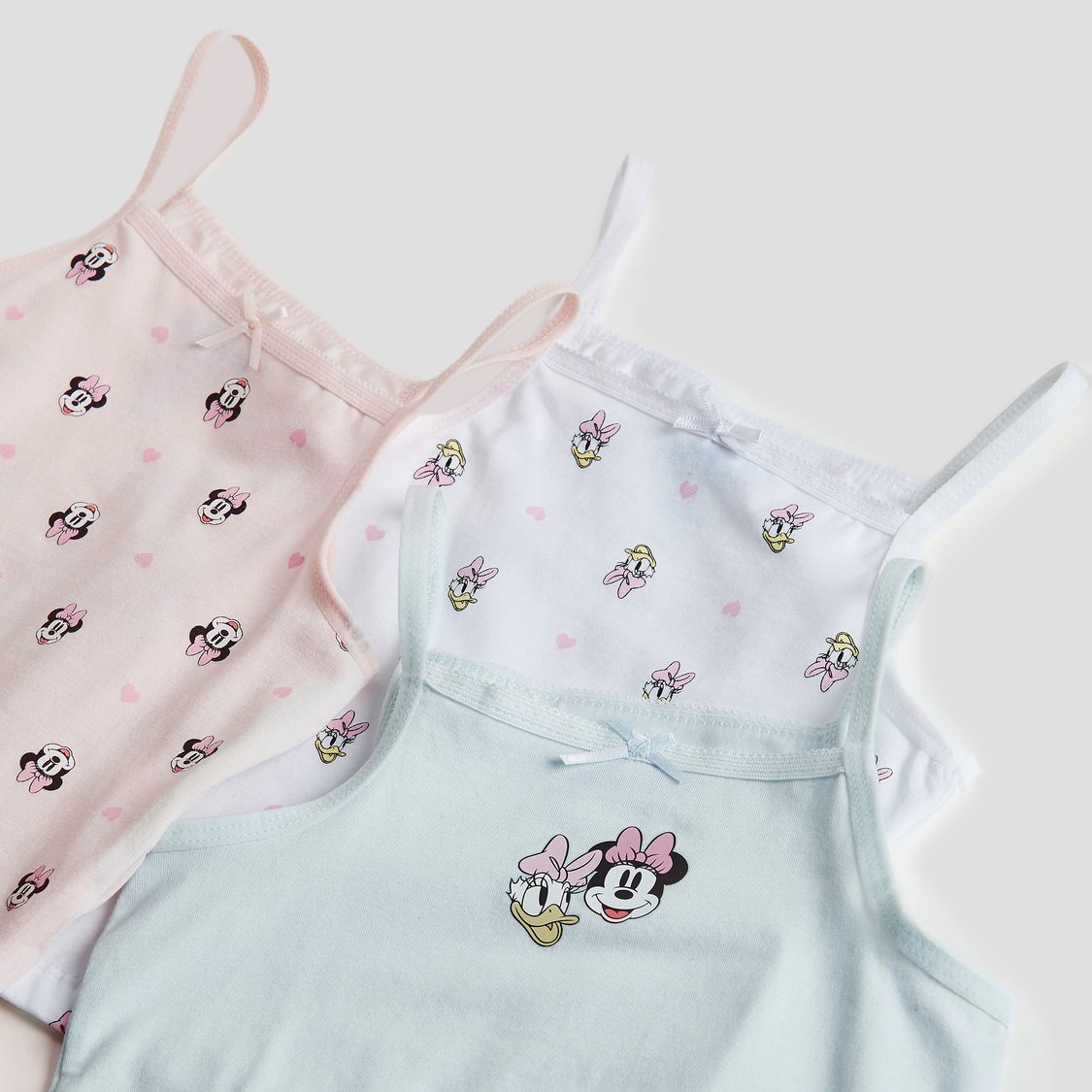 Juniors Daisy and Minnie Print Camisole - Pack of 3