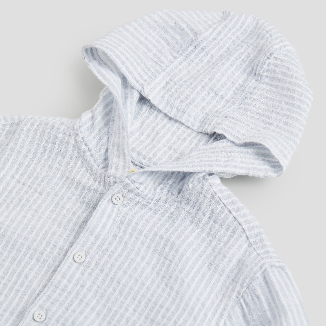 Juniors Striped Hooded Shirt