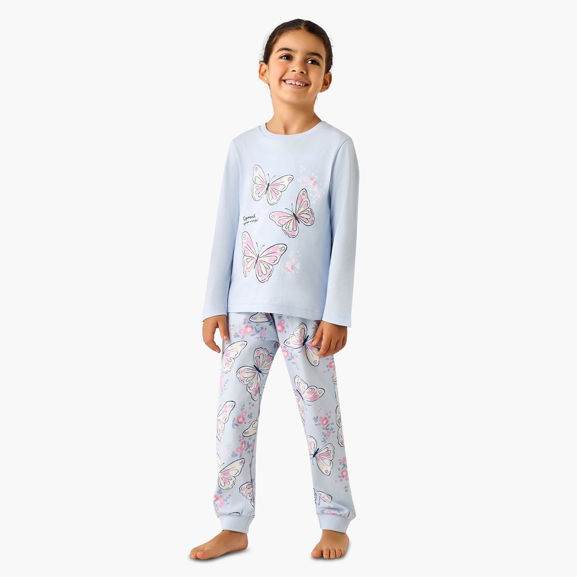 Juniors Printed T-shirt and Pyjama Set