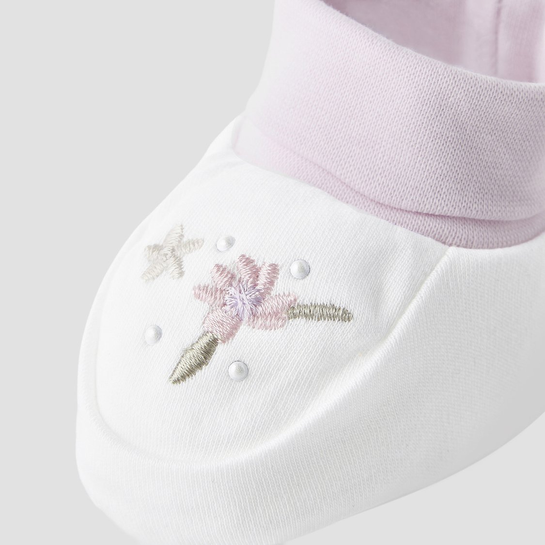 Giggles Embroidered Booties