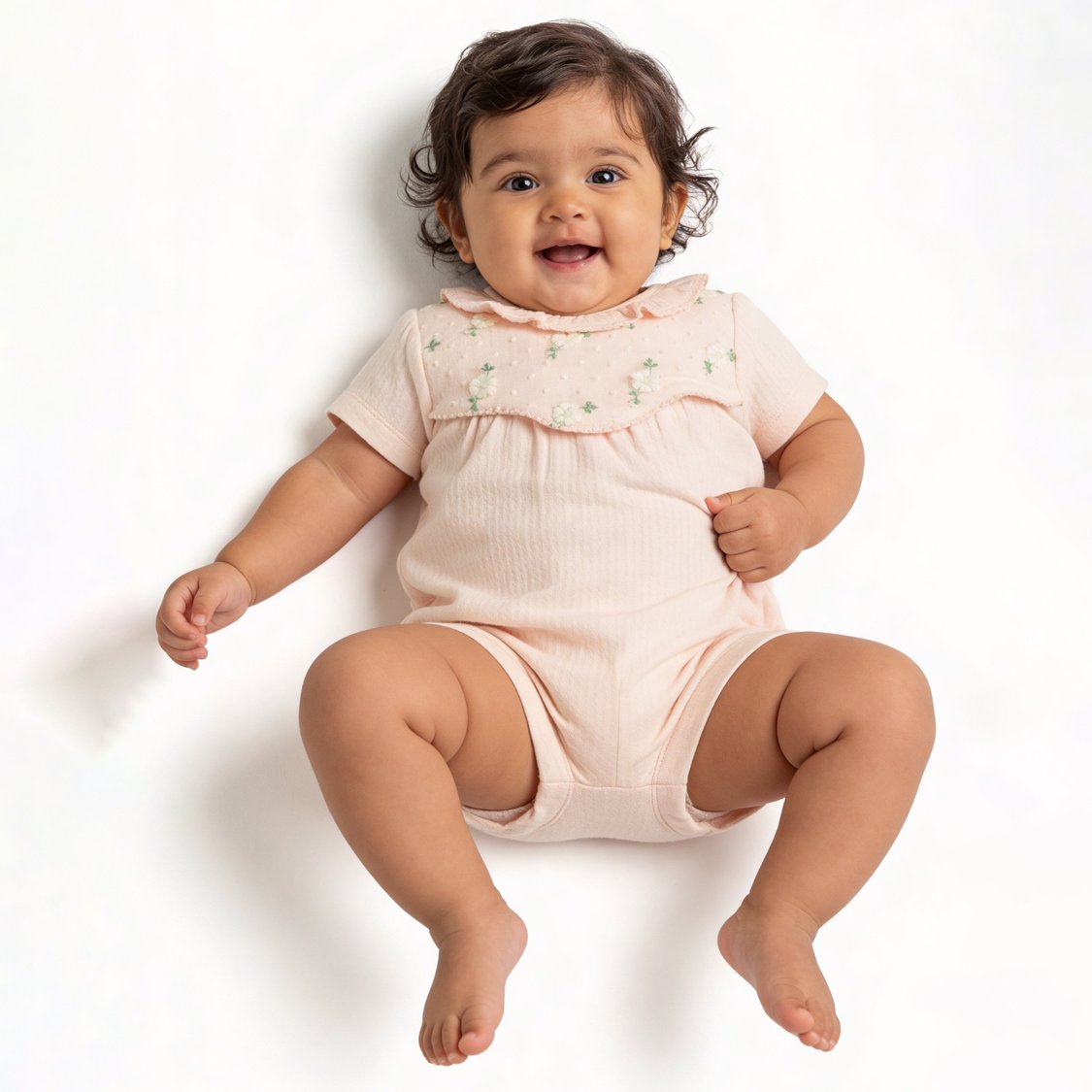 Giggles Floral Lace Romper