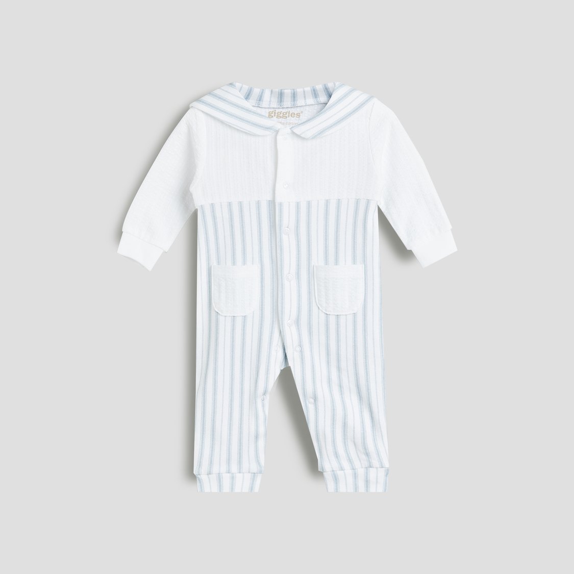 Giggles Striped Sleepsuit