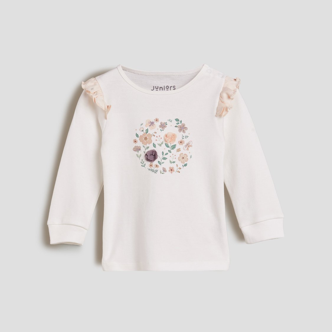 Juniors Printed T-shirt with Pyjama Set