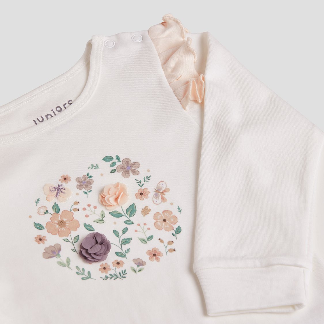 Juniors Printed T-shirt with Pyjama Set