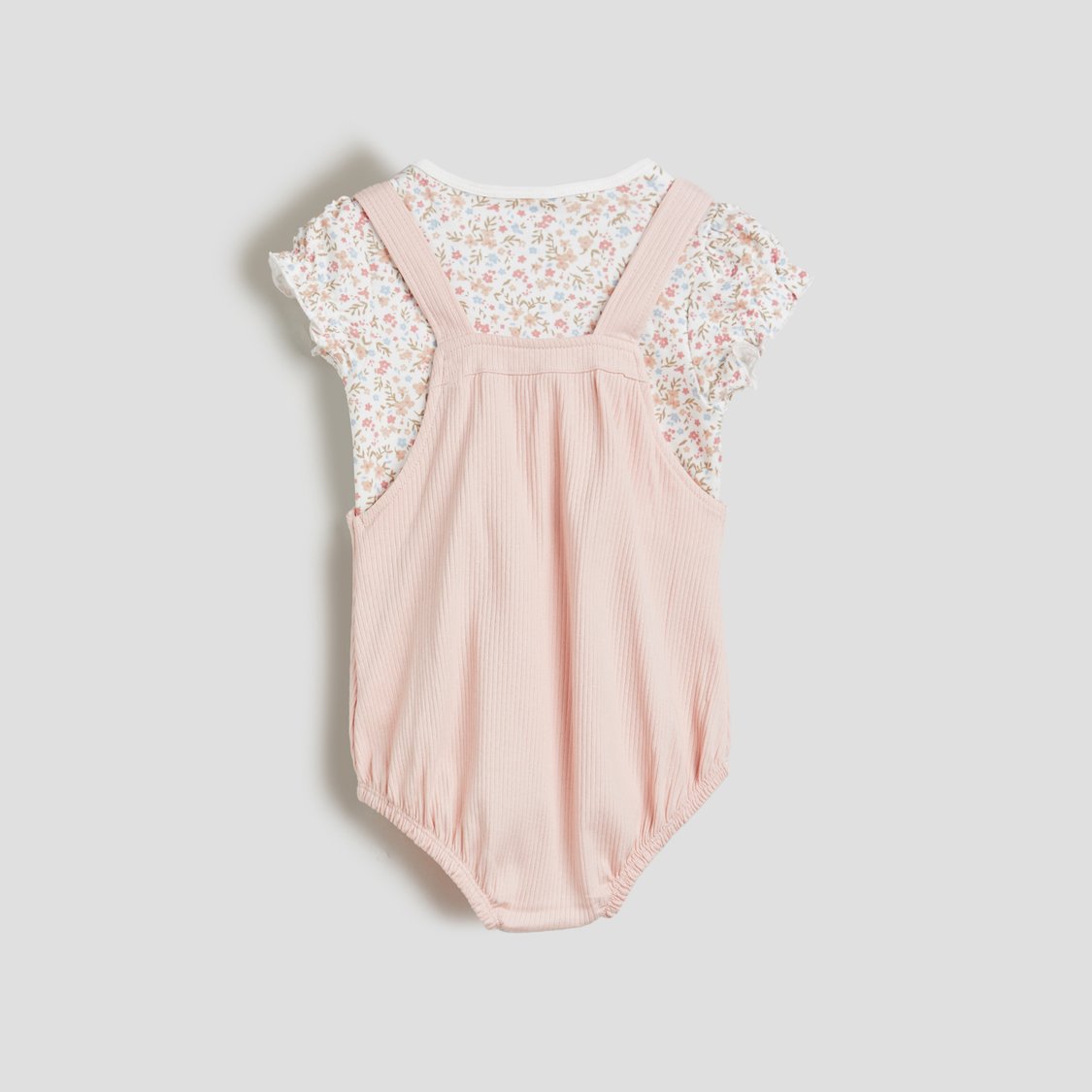 Juniors Ribbed Bodysuit with Printed T-shirt
