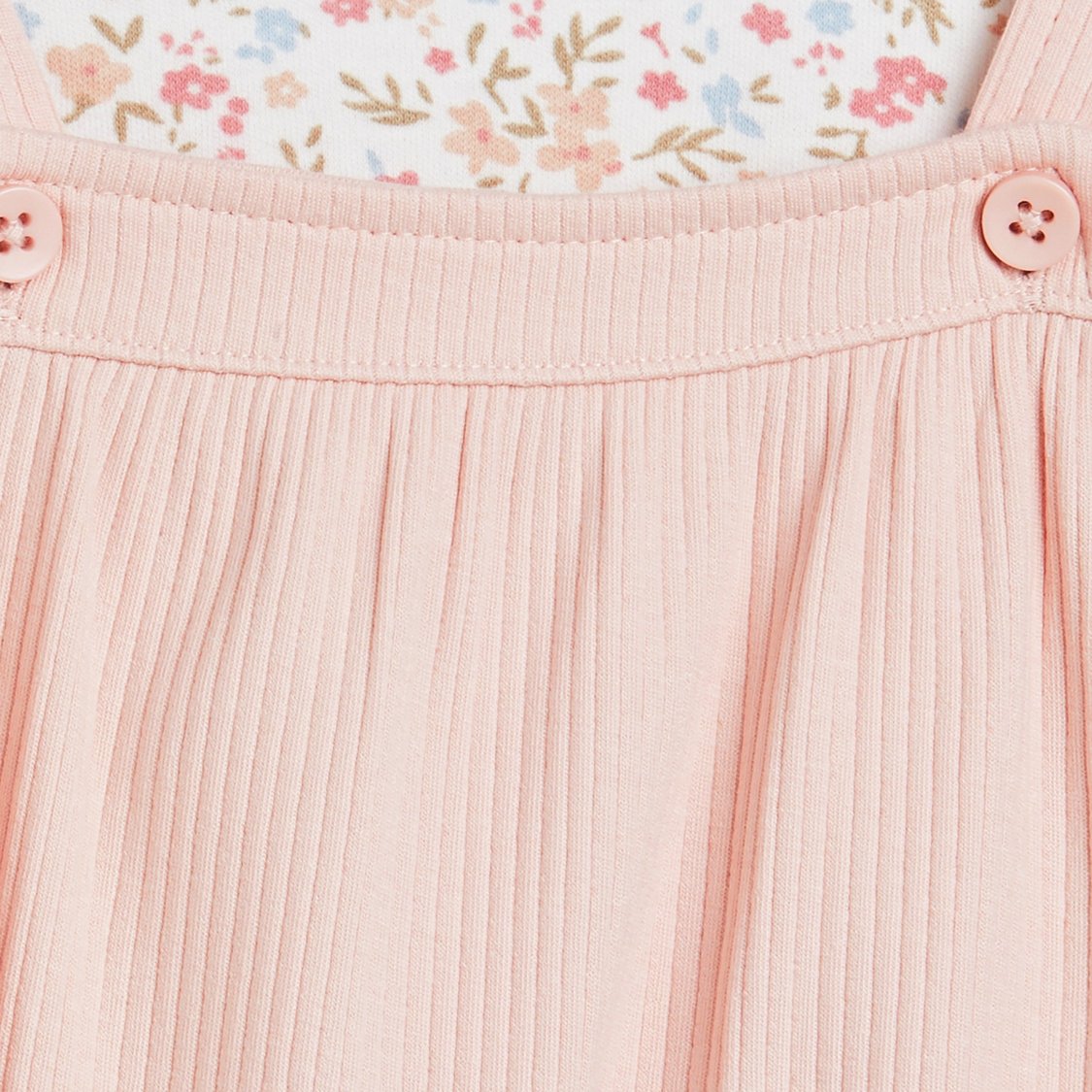 Juniors Ribbed Bodysuit with Printed T-shirt