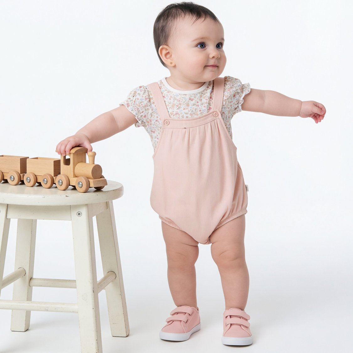 Juniors Ribbed Bodysuit with Printed T-shirt