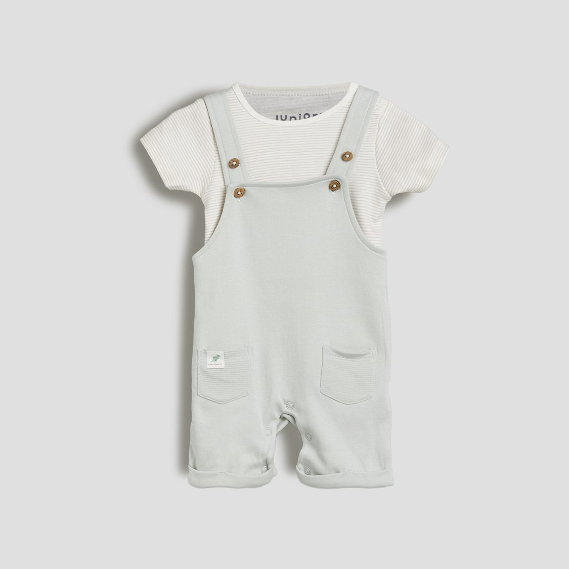 Juniors Dungaree with T-shirt Set