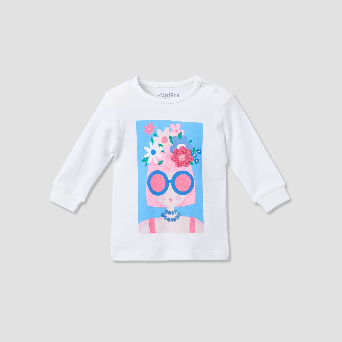 Juniors Floral Print T-shirt and Pyjama Set