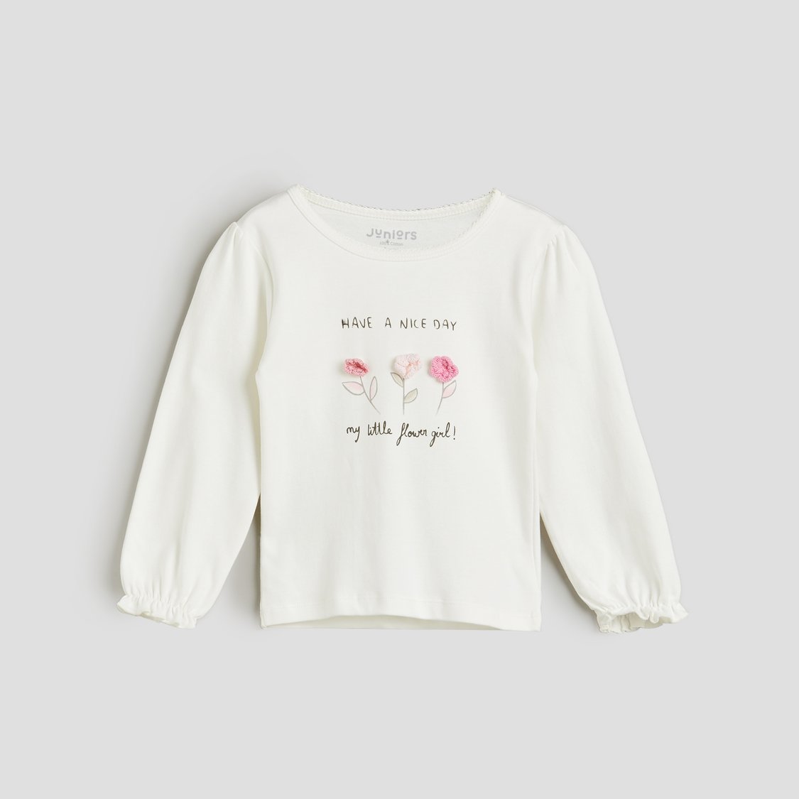 Juniors Applique T-shirt with Pyjama Set