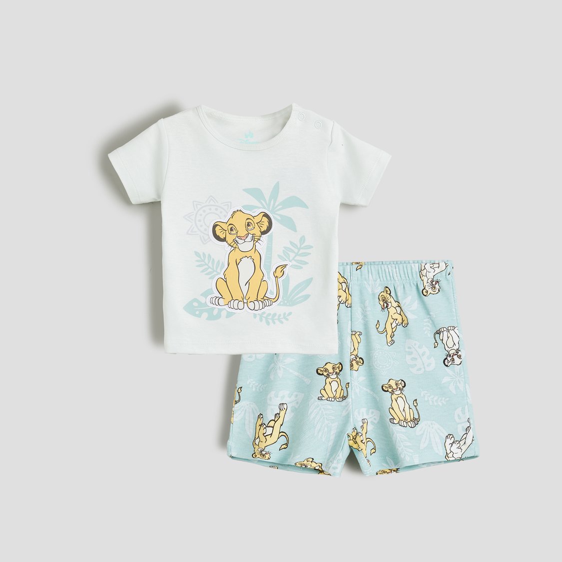 Juniors Simba Print T-shirt and Short Set