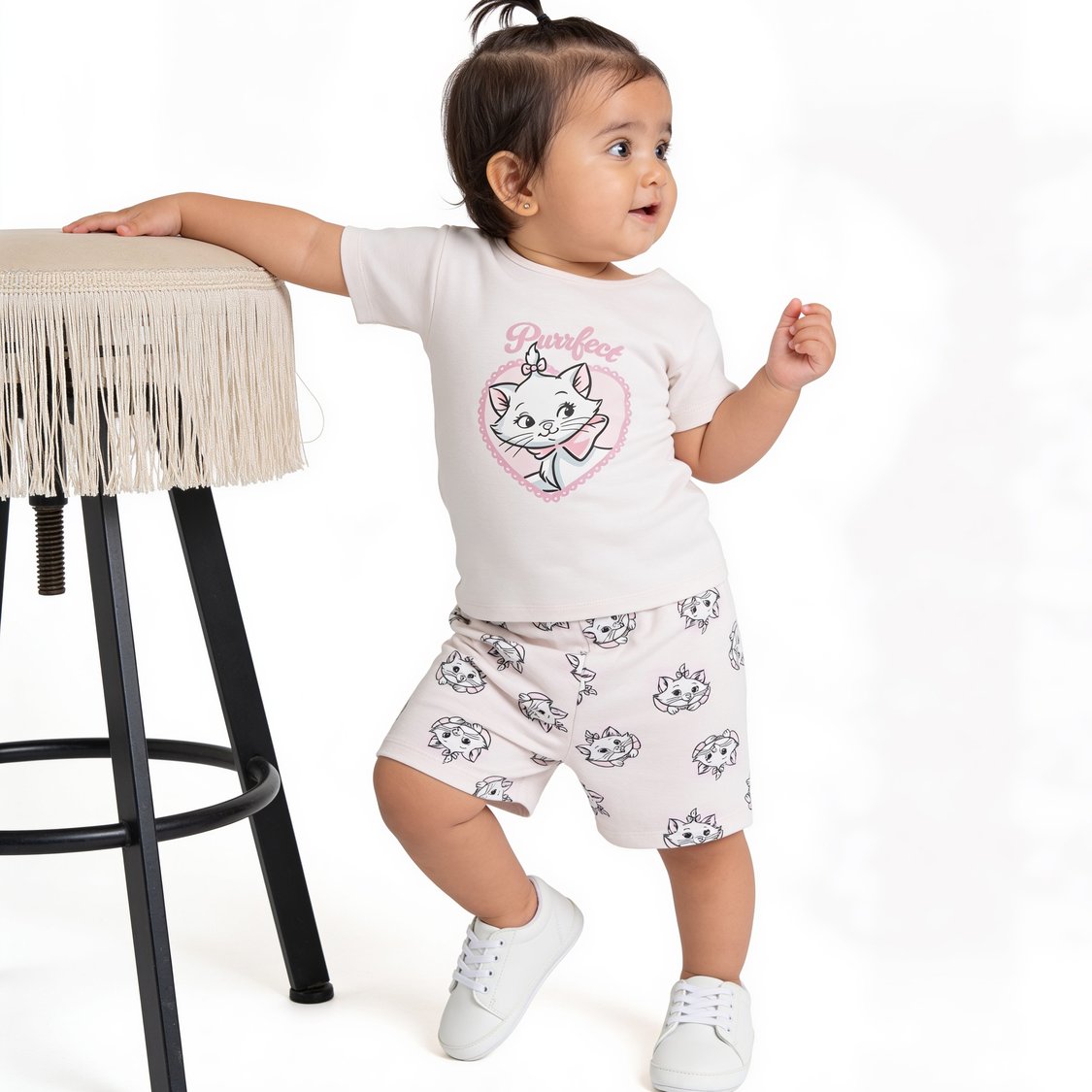 Juniors Marie Print T-shirt and Shorts Set