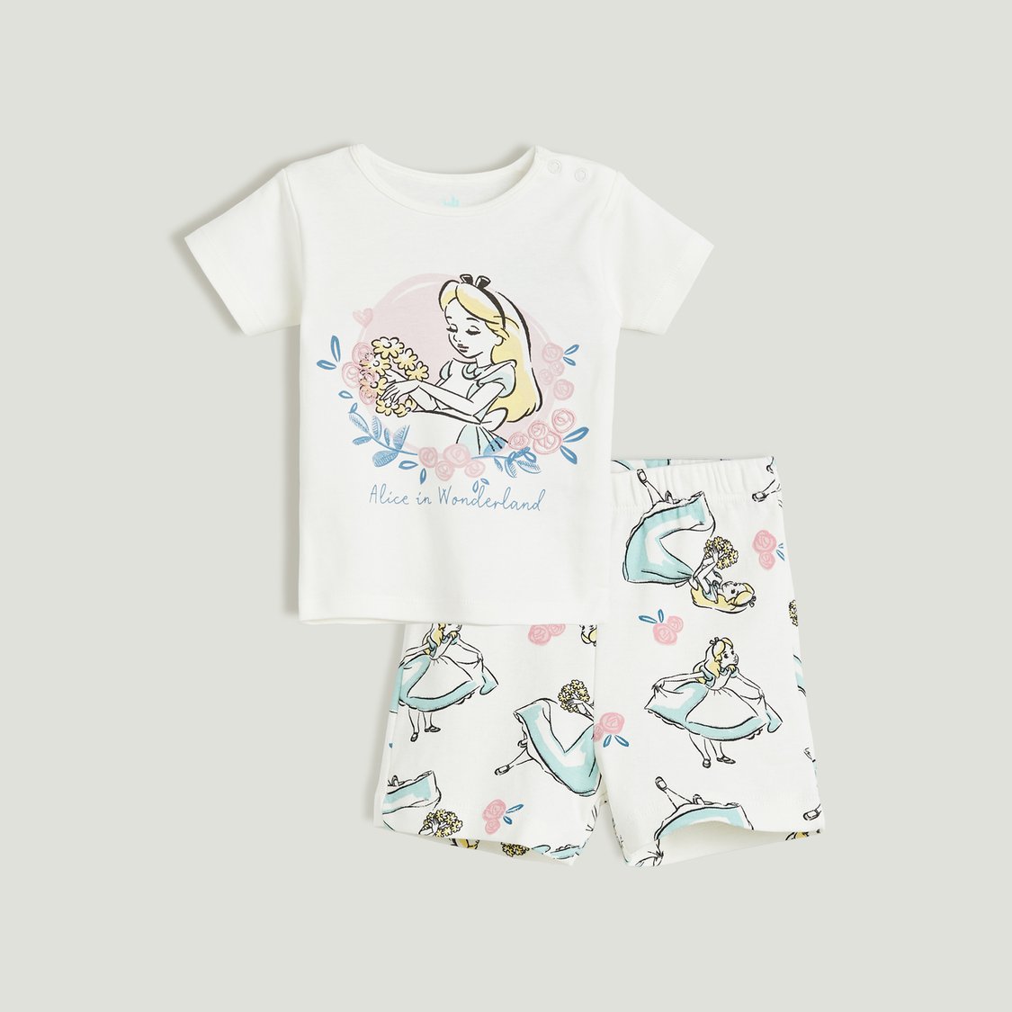 Juniors Alice in the Wonderland T-shirt and Shorts Set