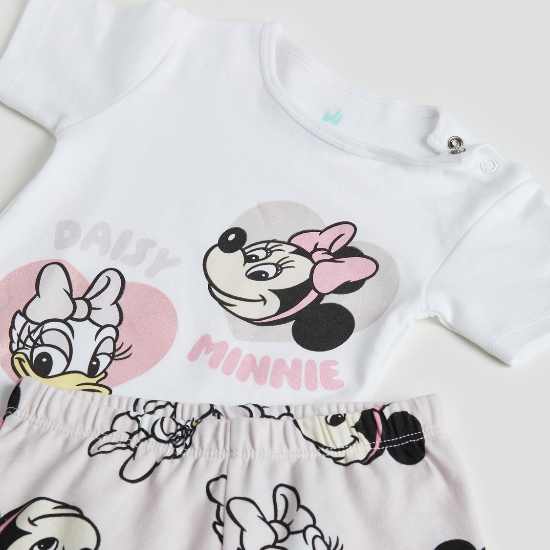 Juniors Minnie & Daisy Print T-shirt and Shorts Set