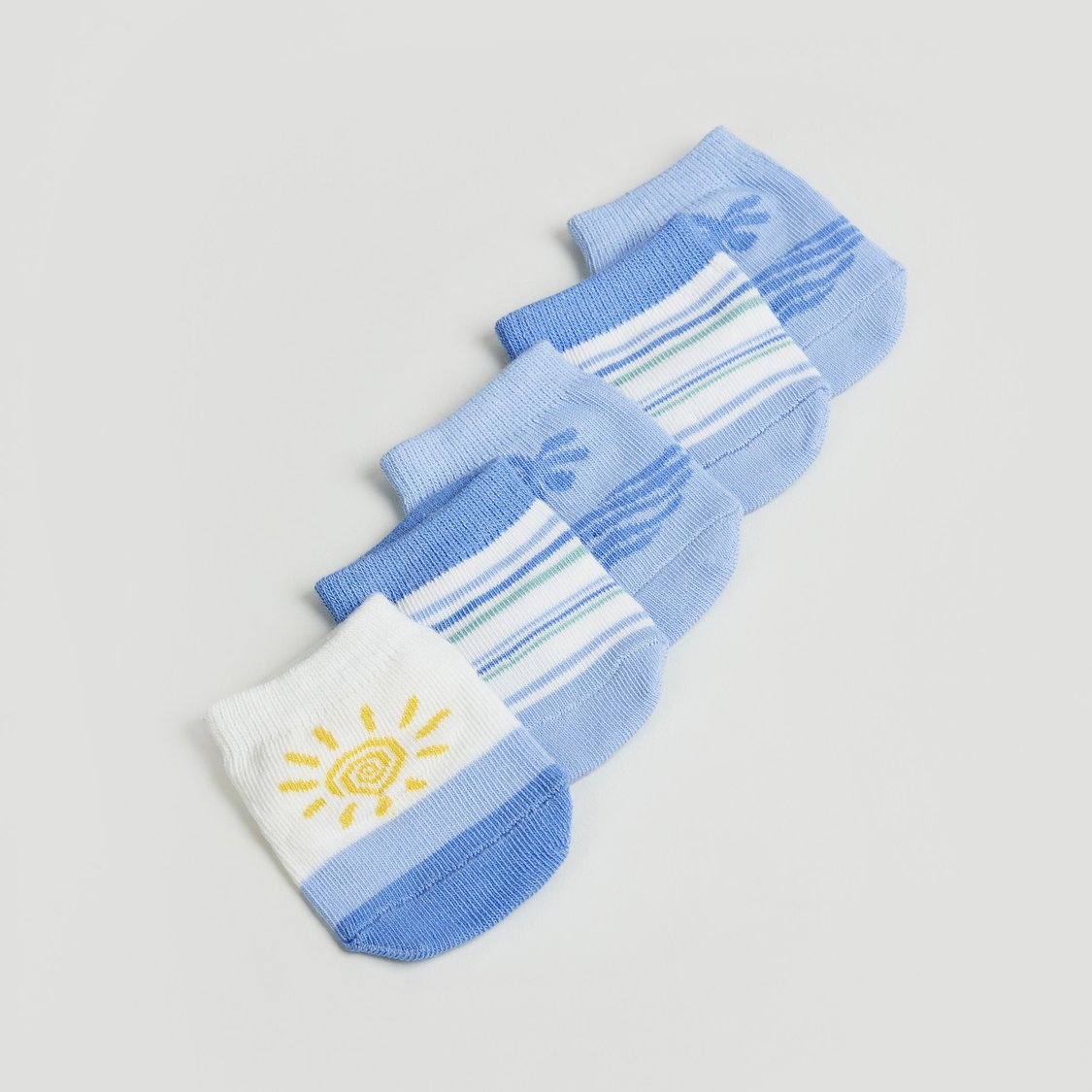 Juniors Assorted No Show Socks - Set of 5