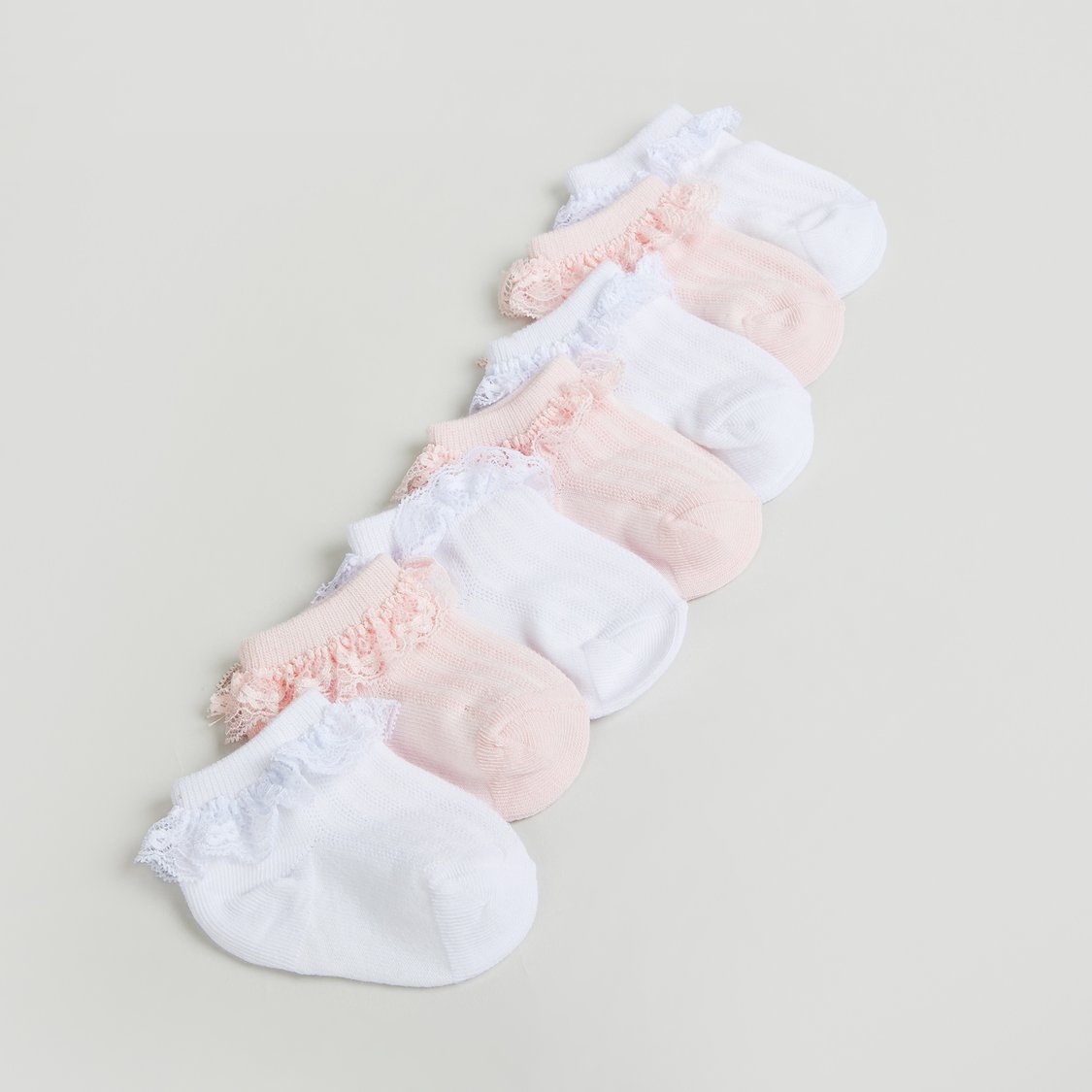 Juniors Solid Ankle Length Socks - Set of 7